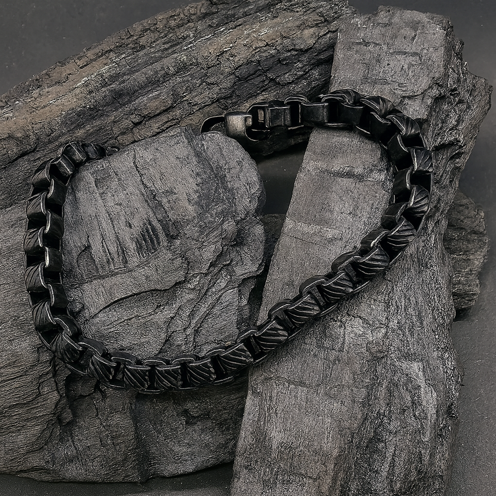 Pulsera de Eslabones Negra