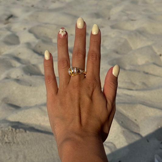 Anillo chunky en espiral