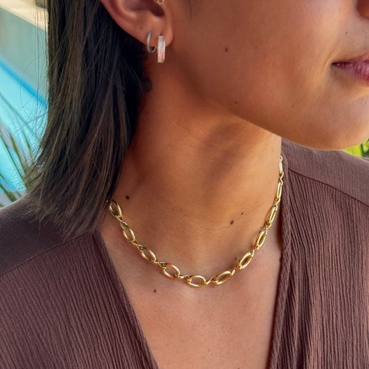 Collar de eslabones ovalados