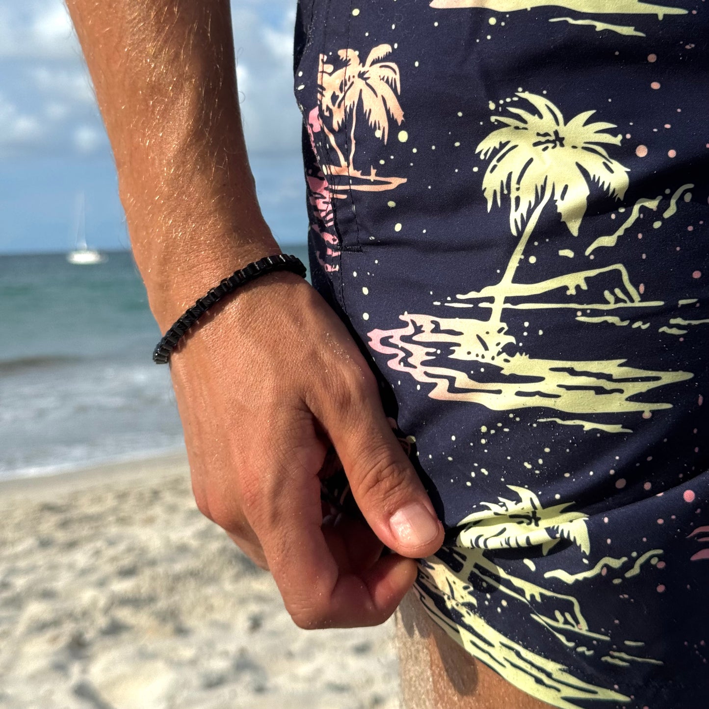 Pulsera de Eslabones Negra