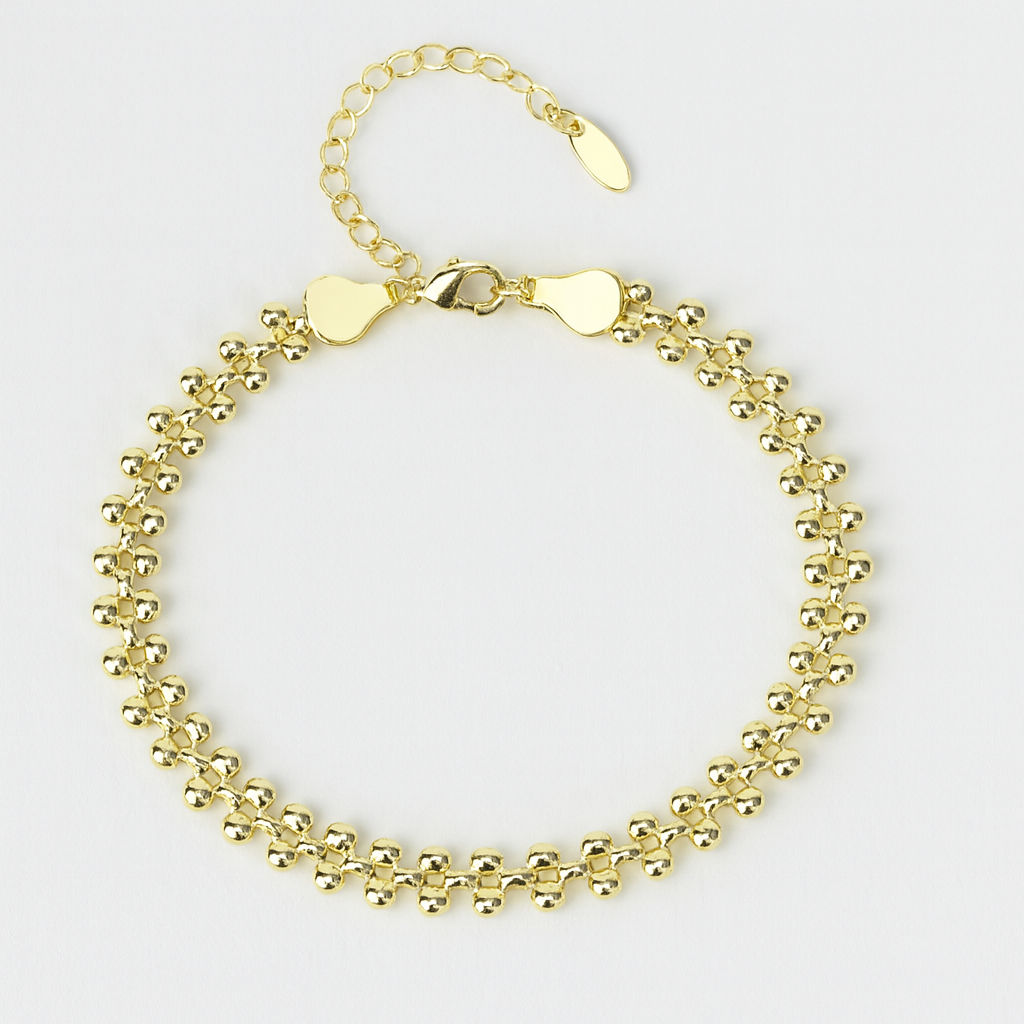 Pulsera de bolitas dobles