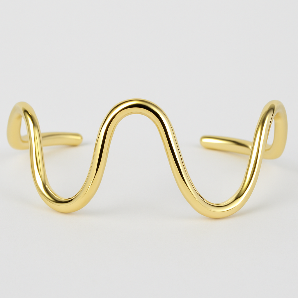 Brazalete abierto con ondas