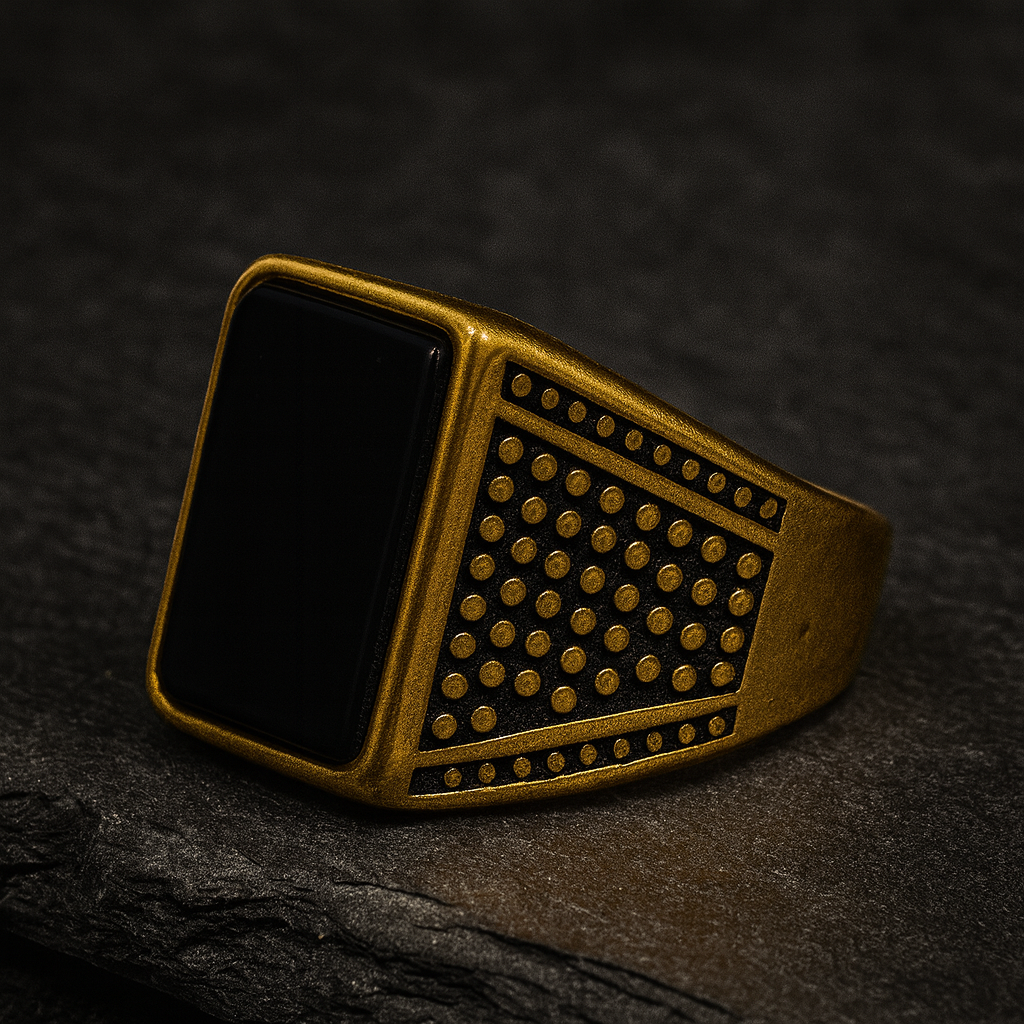 Diseño moderno con piedra negra
