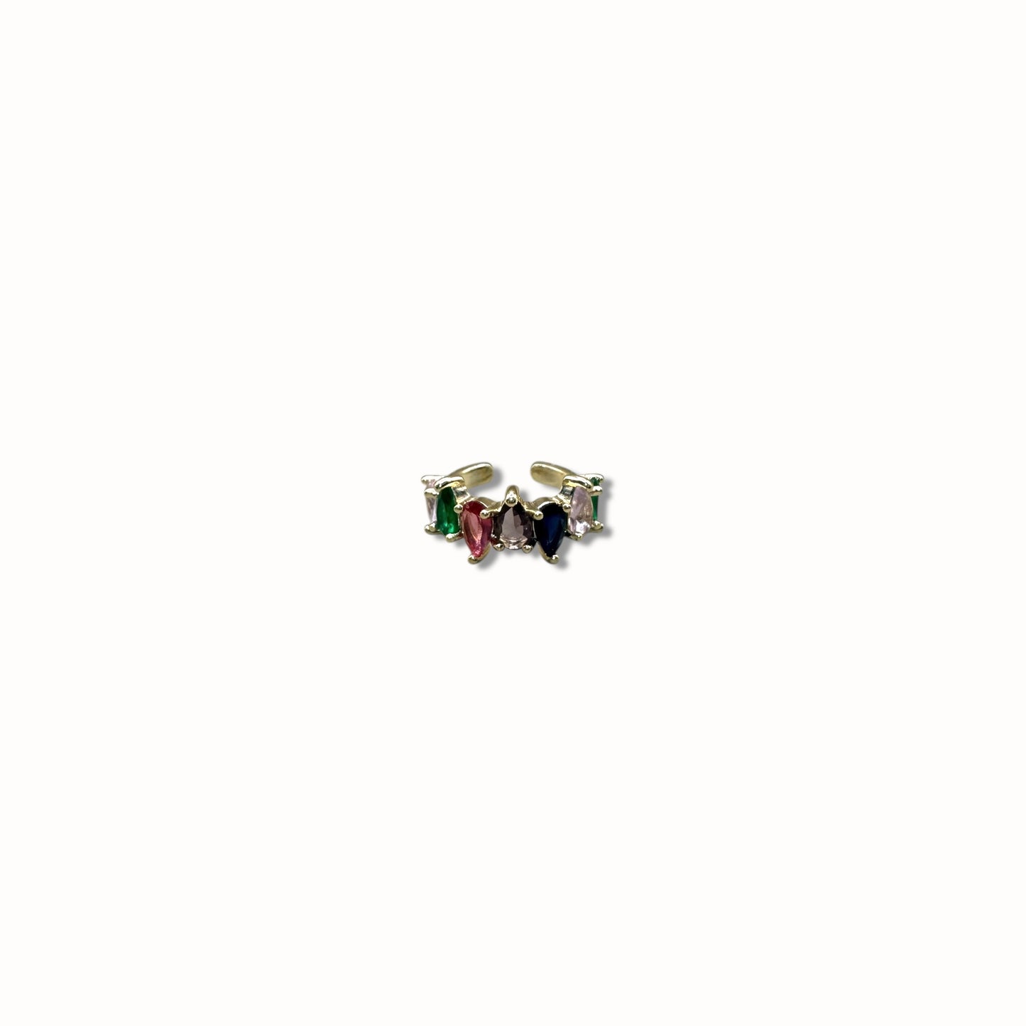 Ear cuff con piedras en gota