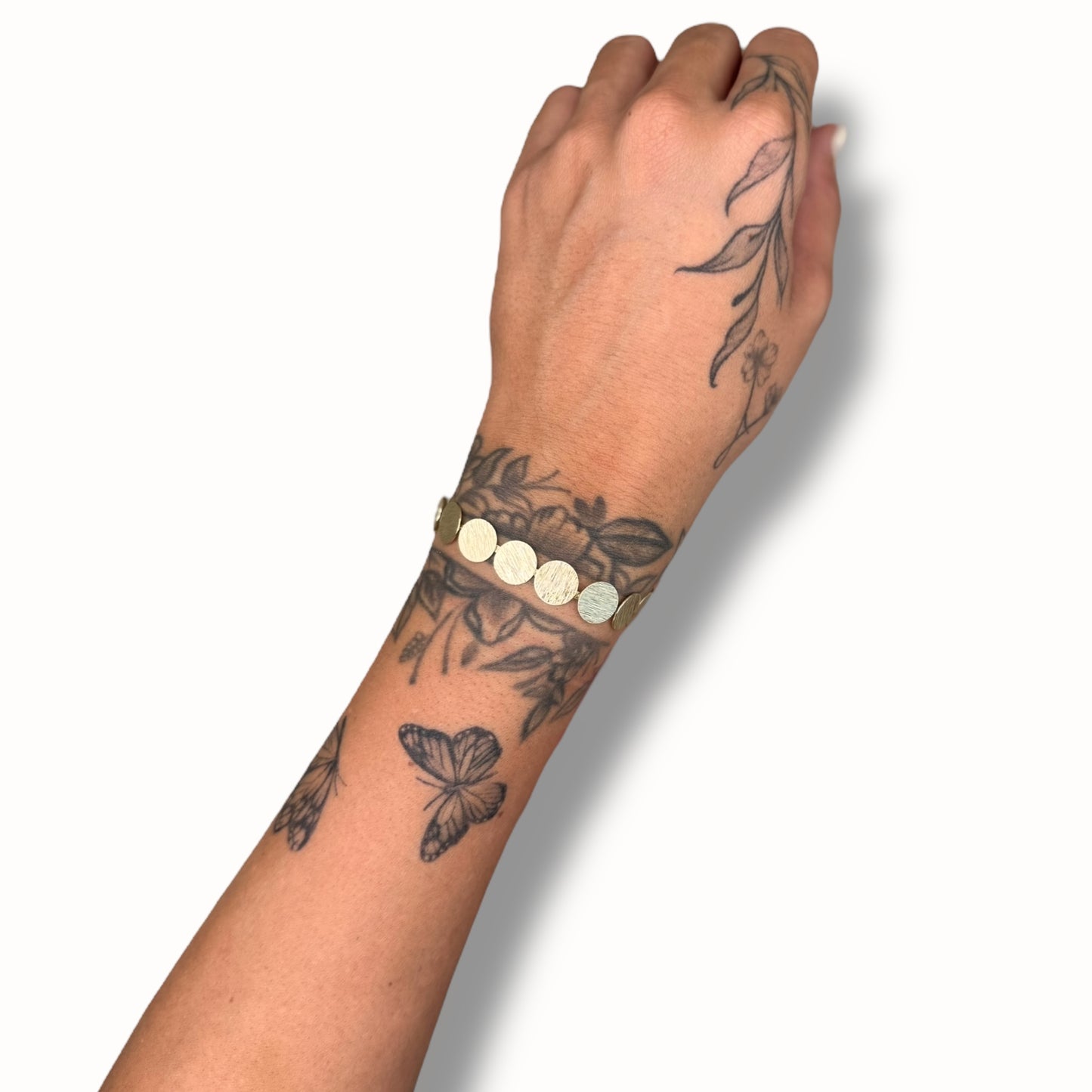 Pulsera de círculos texturizados