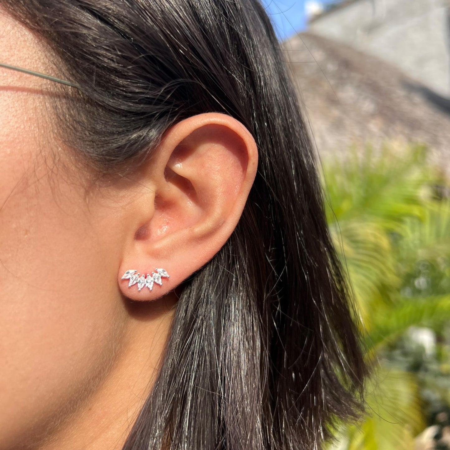 Aretes tipo ear climber