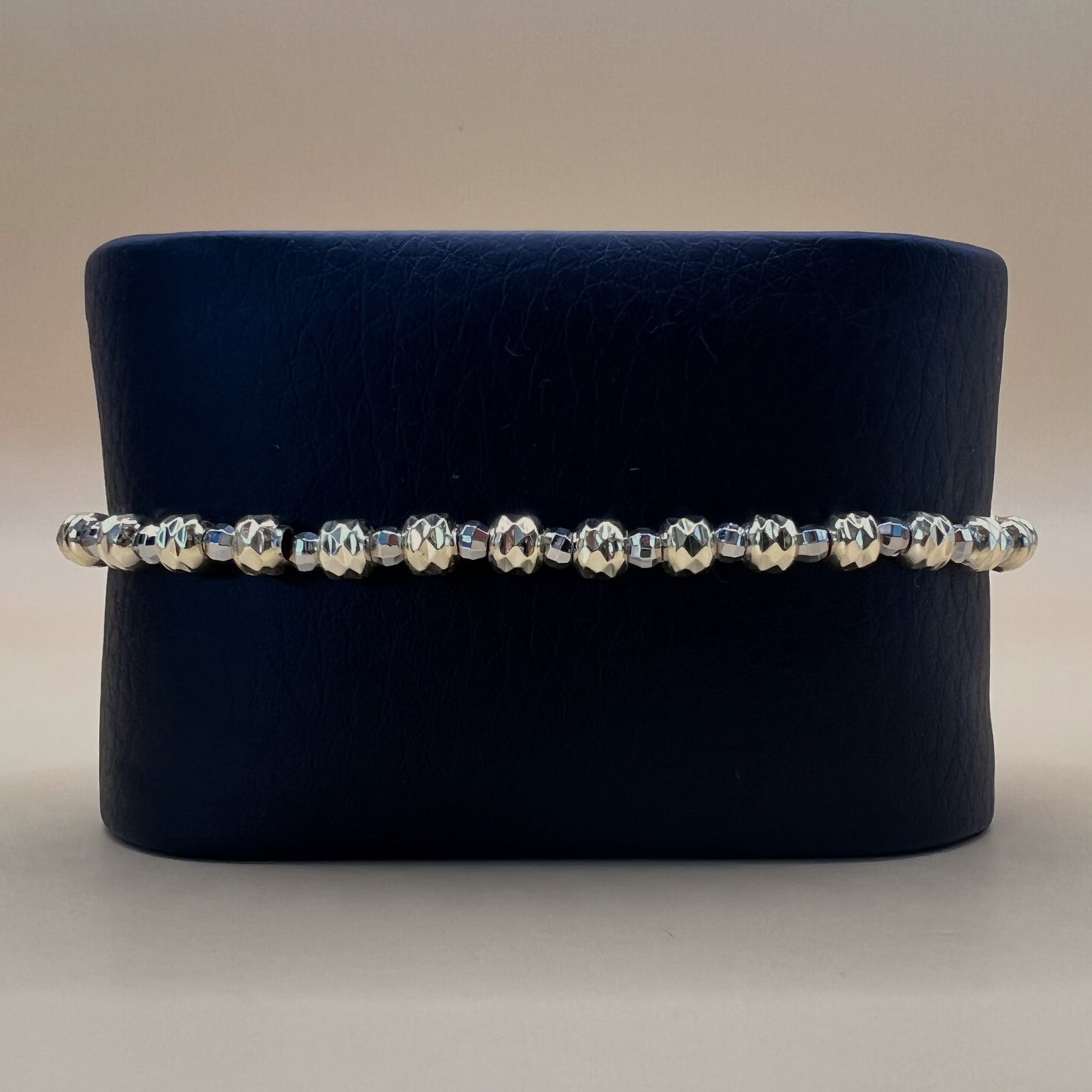 Pulsera con mini esferas bitono diamantadas