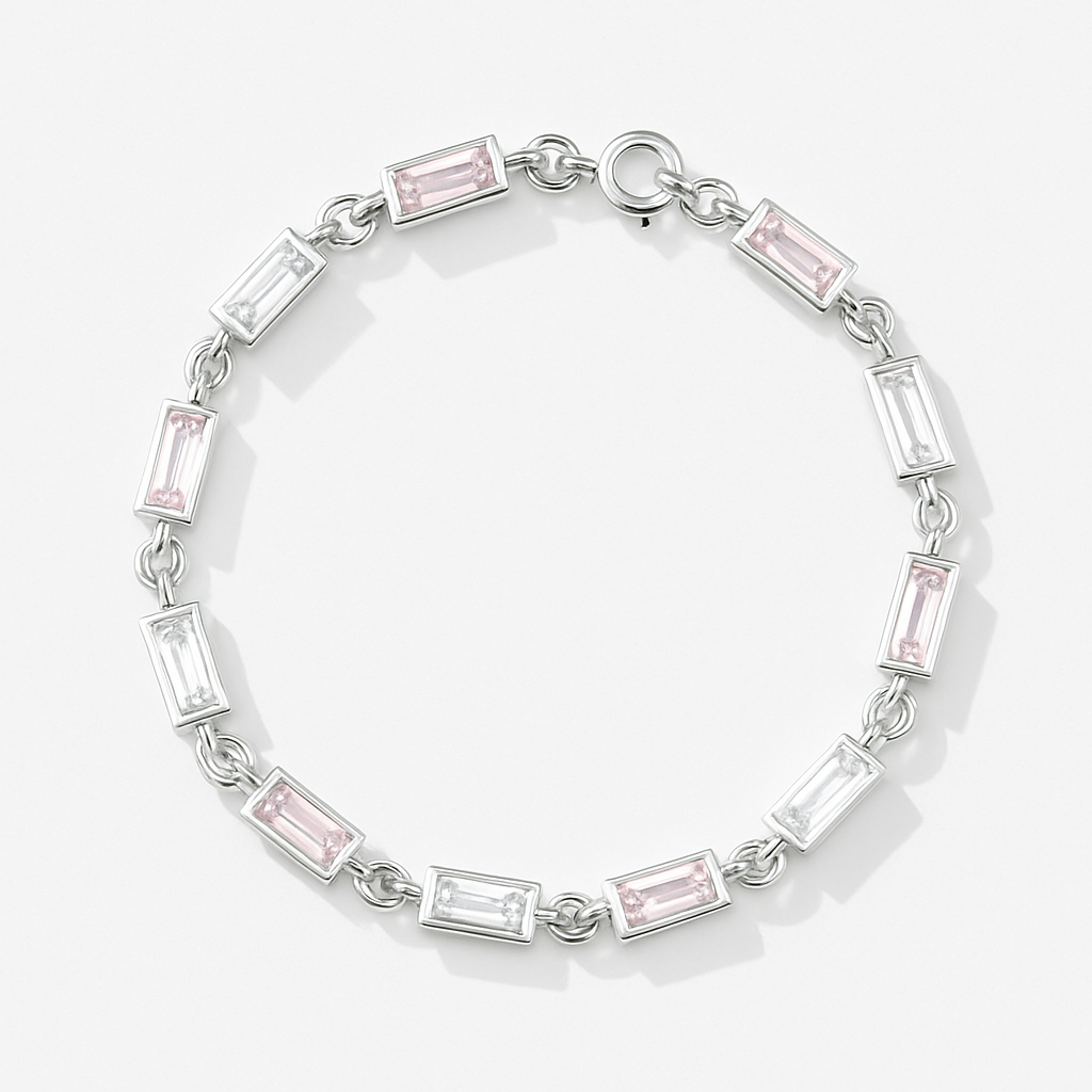 Pulsera rectangular con zirconias