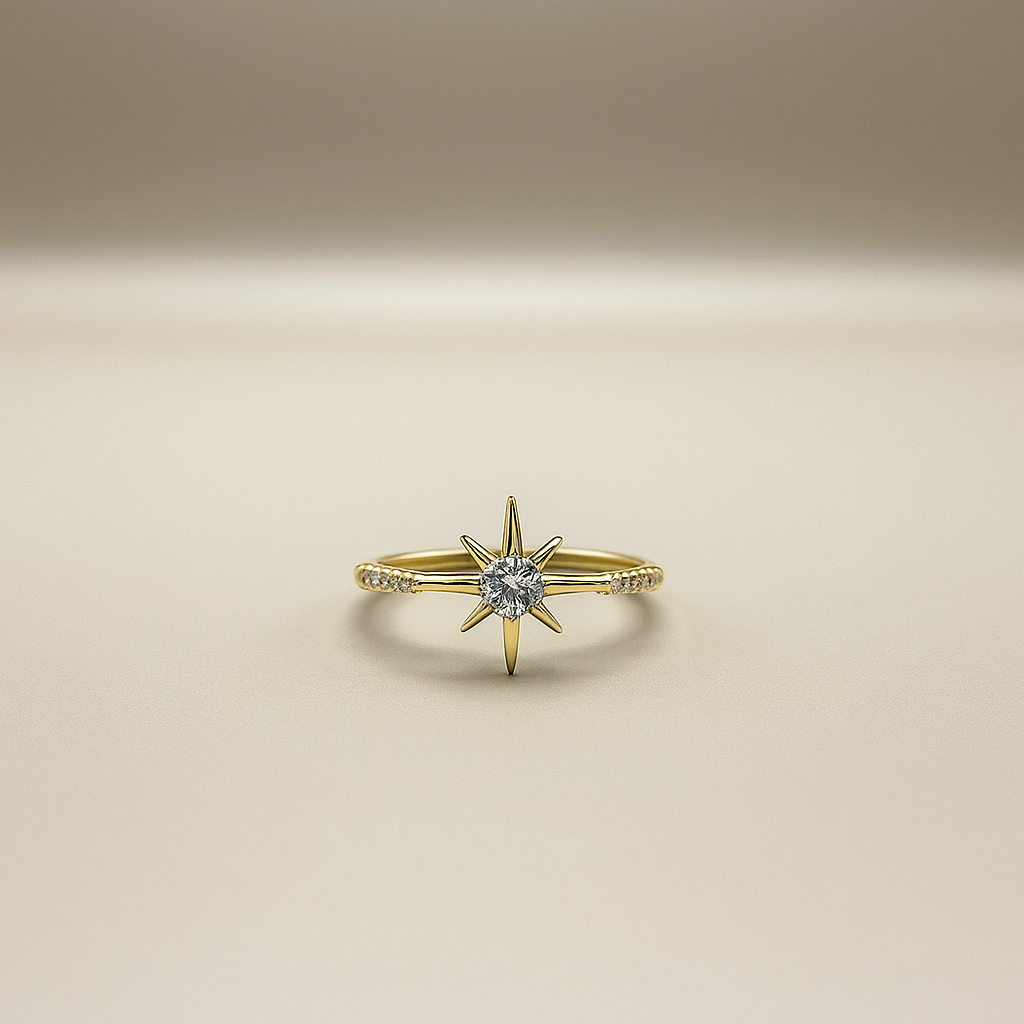 Ear cuff con estrella de 8 puntas