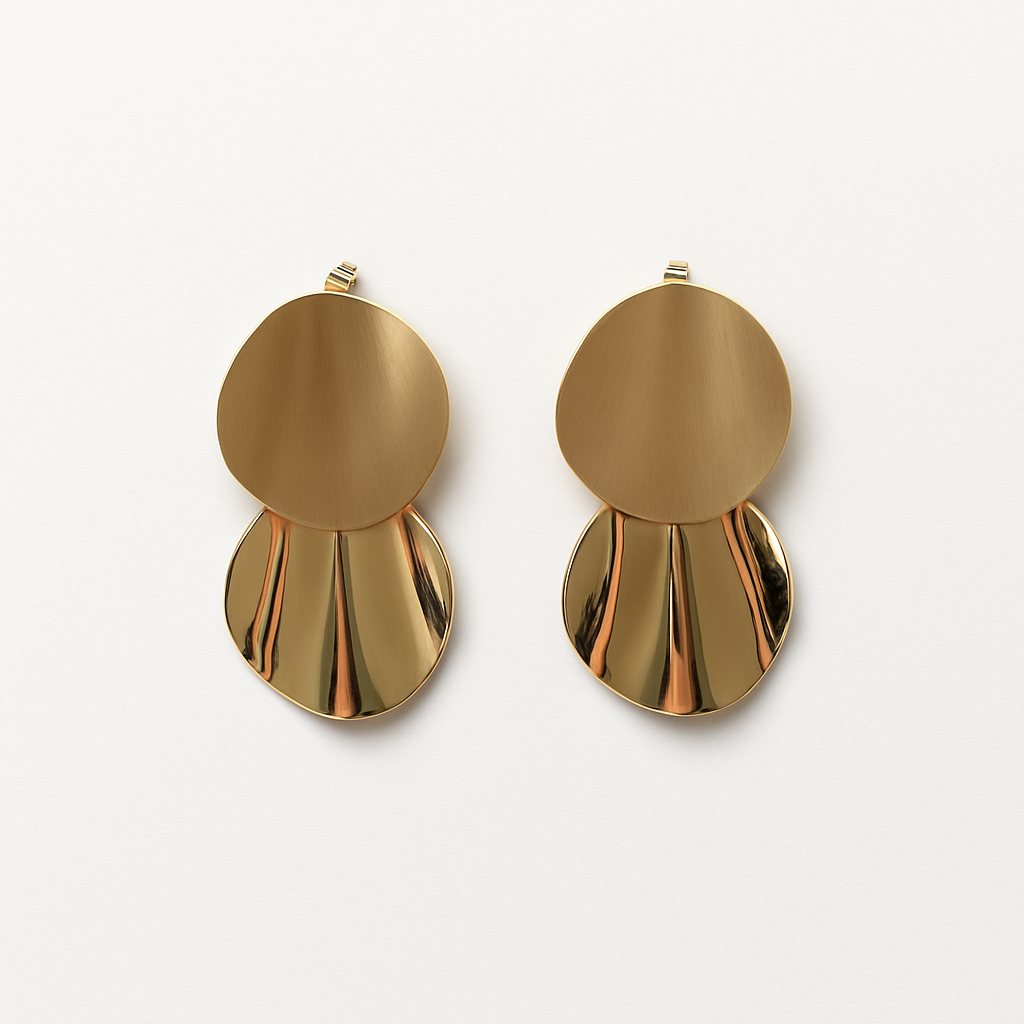 Aretes dobles de círculos pulidos