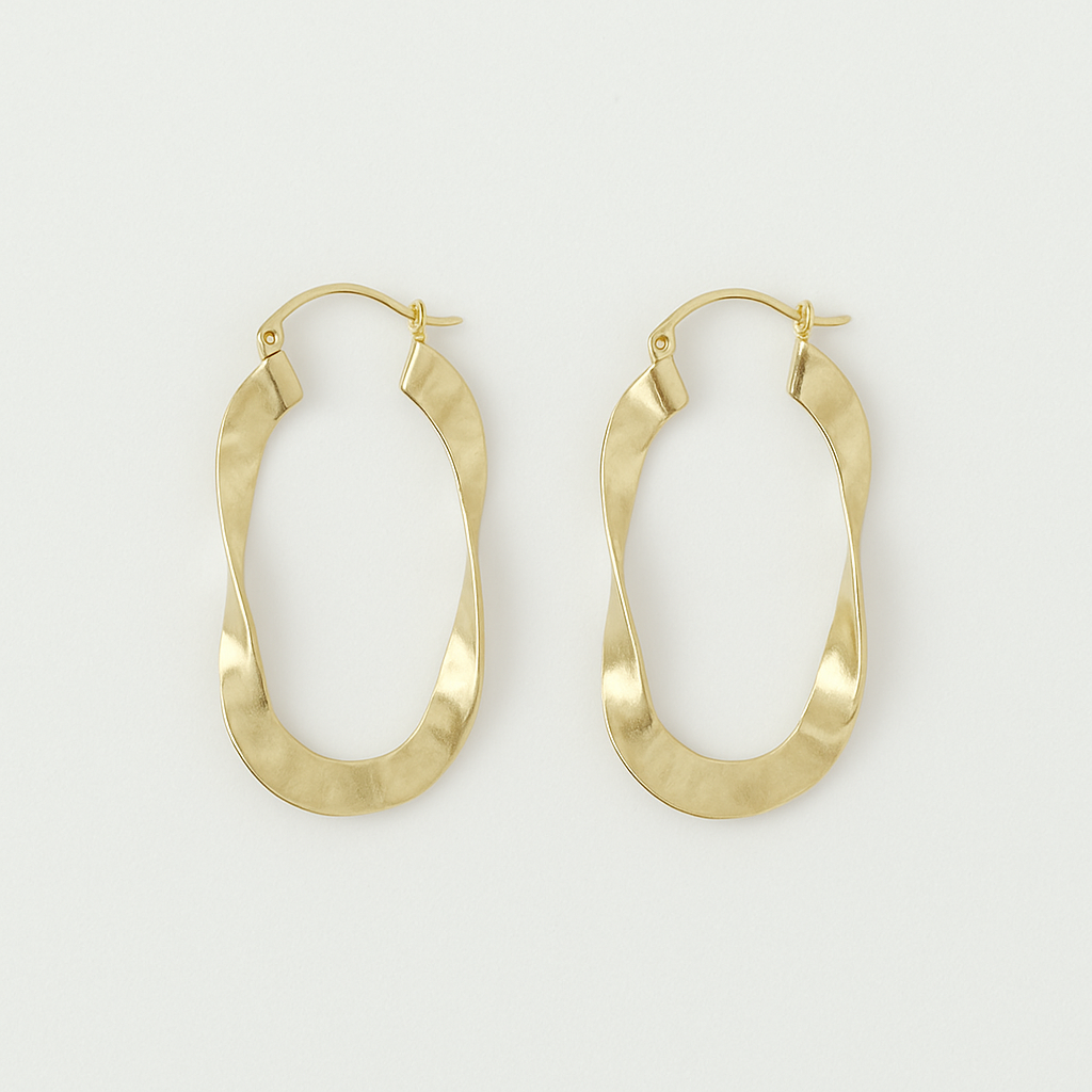 Arete arracada con diseño moderno ondulado