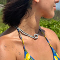 Collar cola de rata plana con nudo