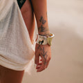 Brazalete bitono texturizado