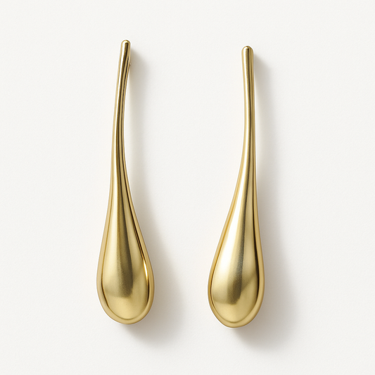 Aretes de gota alargada