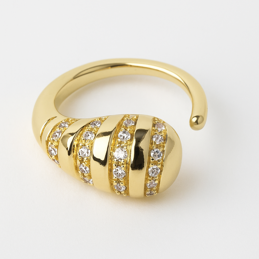 Anillo chunky en espiral