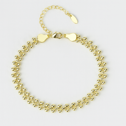 Pulsera de bolitas dobles
