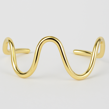 Brazalete abierto con ondas