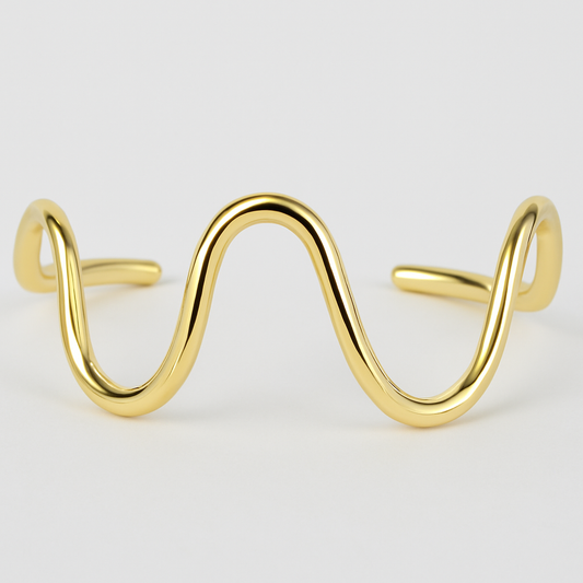 Brazalete abierto con ondas