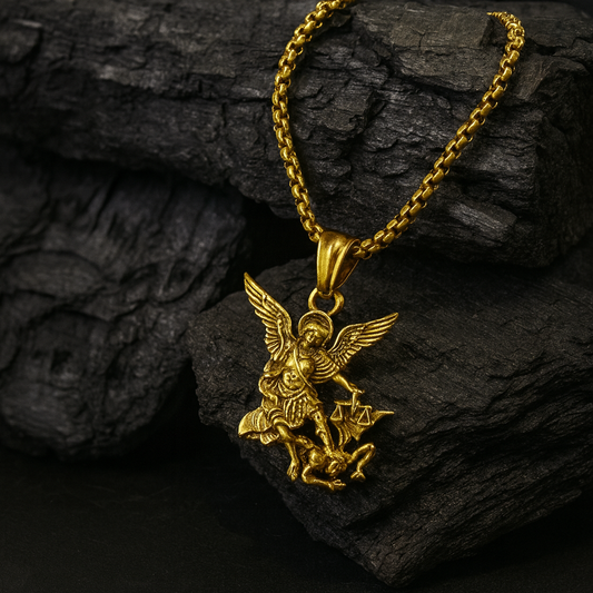 Cadena con dije de san miguel arcángel