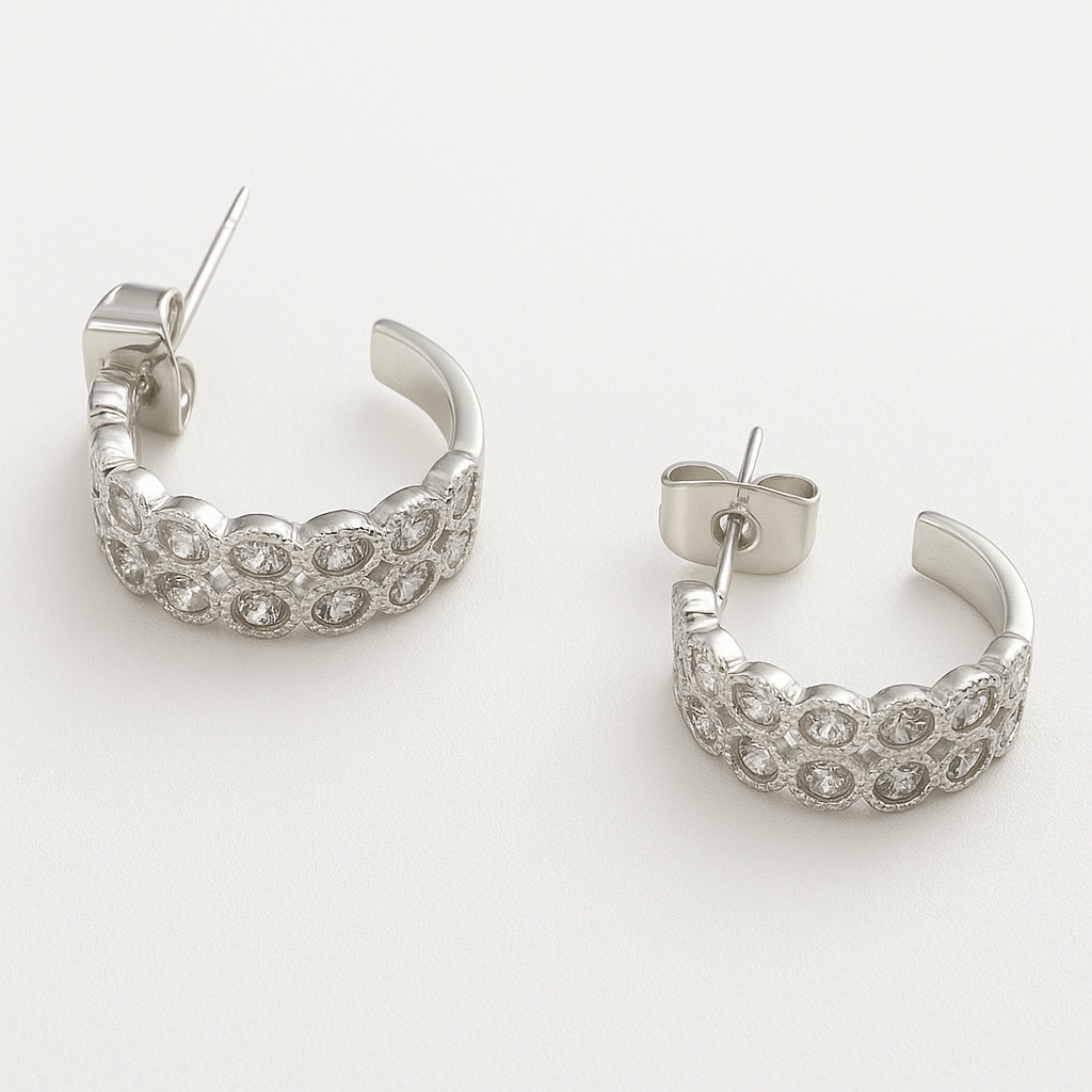 Huggies dobles con circonias