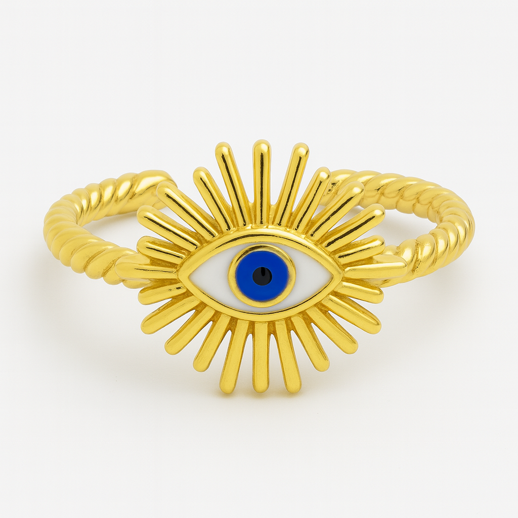 Anillo de ojo turco con resplandor