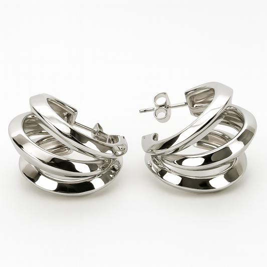 Arracada tripe plata