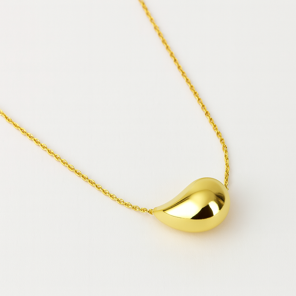 Collar con dije en forma de gota chunky