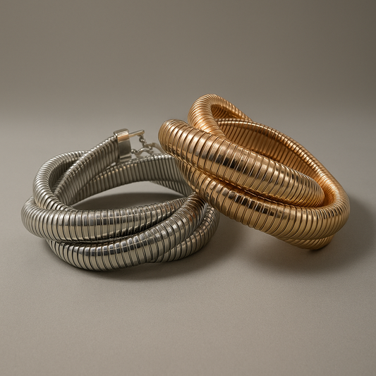 Pulsera tipo serpiente entrelazado