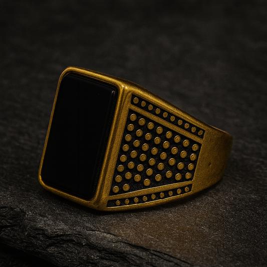 Diseño moderno con piedra negra