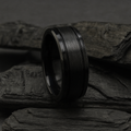 Anillo argolla en acero negro