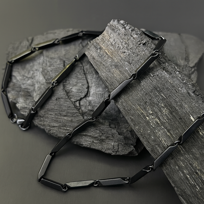 Cadena con eslabones rectangulares