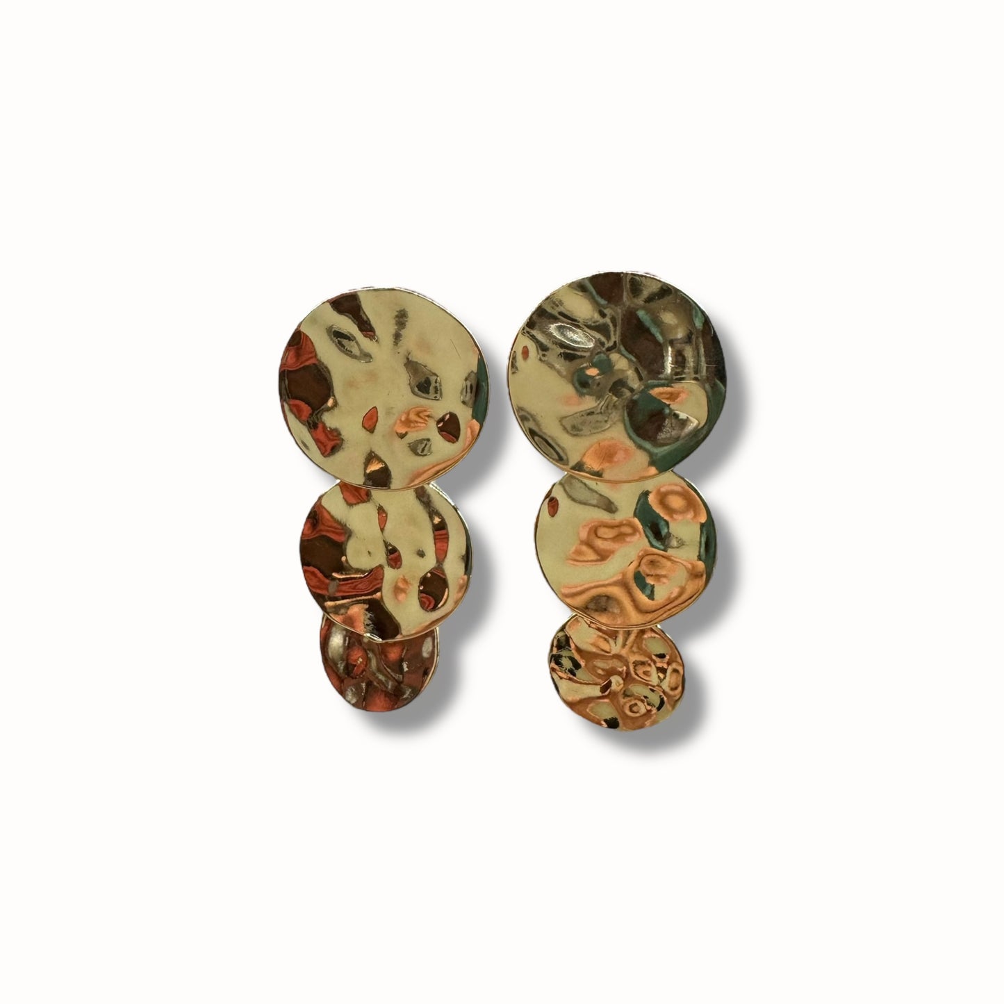 Aretes triples de disco martillado