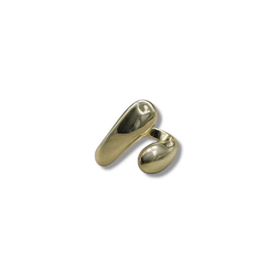 Anillo de doble gota abierto