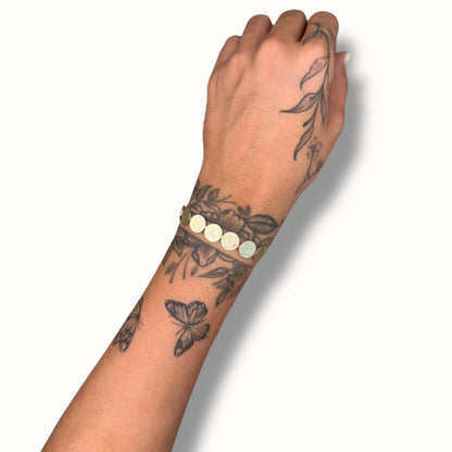 Pulsera de círculos texturizados