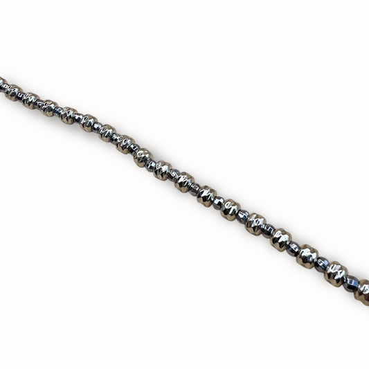 Pulsera con mini esferas bitono diamantadas