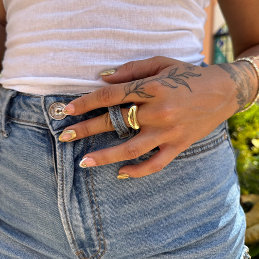 Anillo chunky cuadrado
