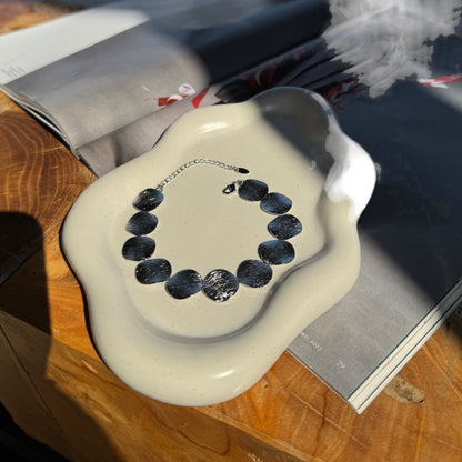 Pulsera de círculos texturizados