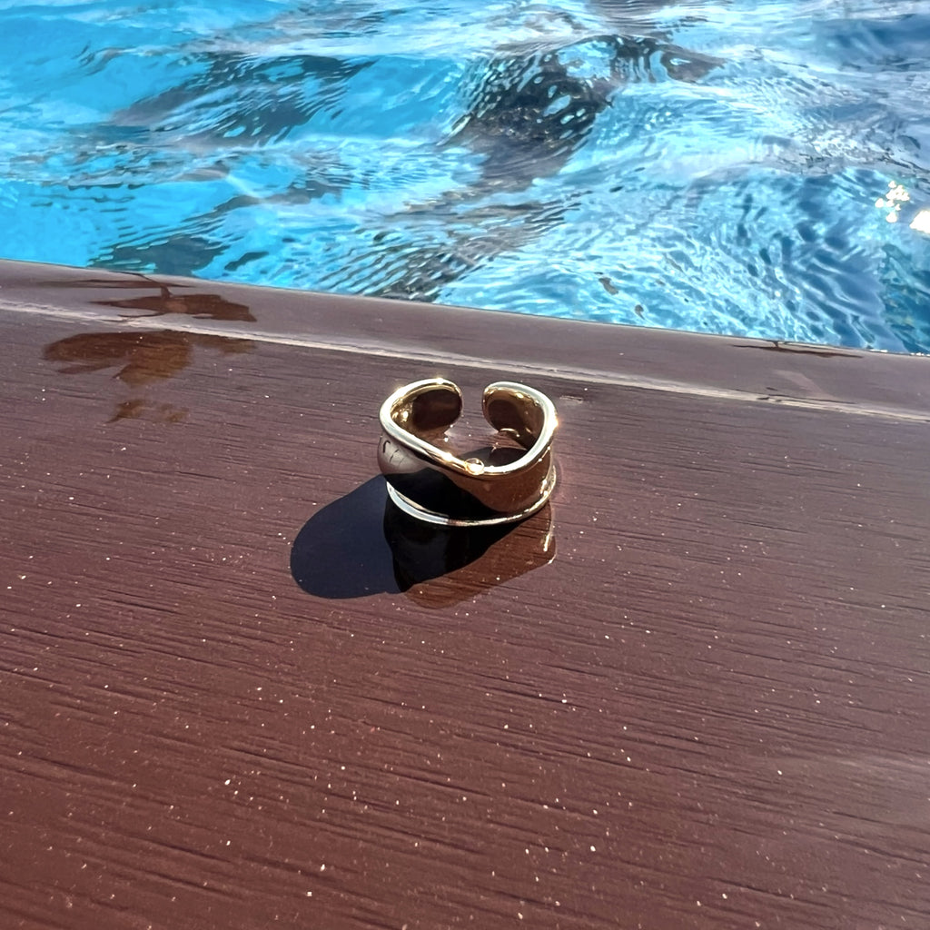 Anillo abierto liso