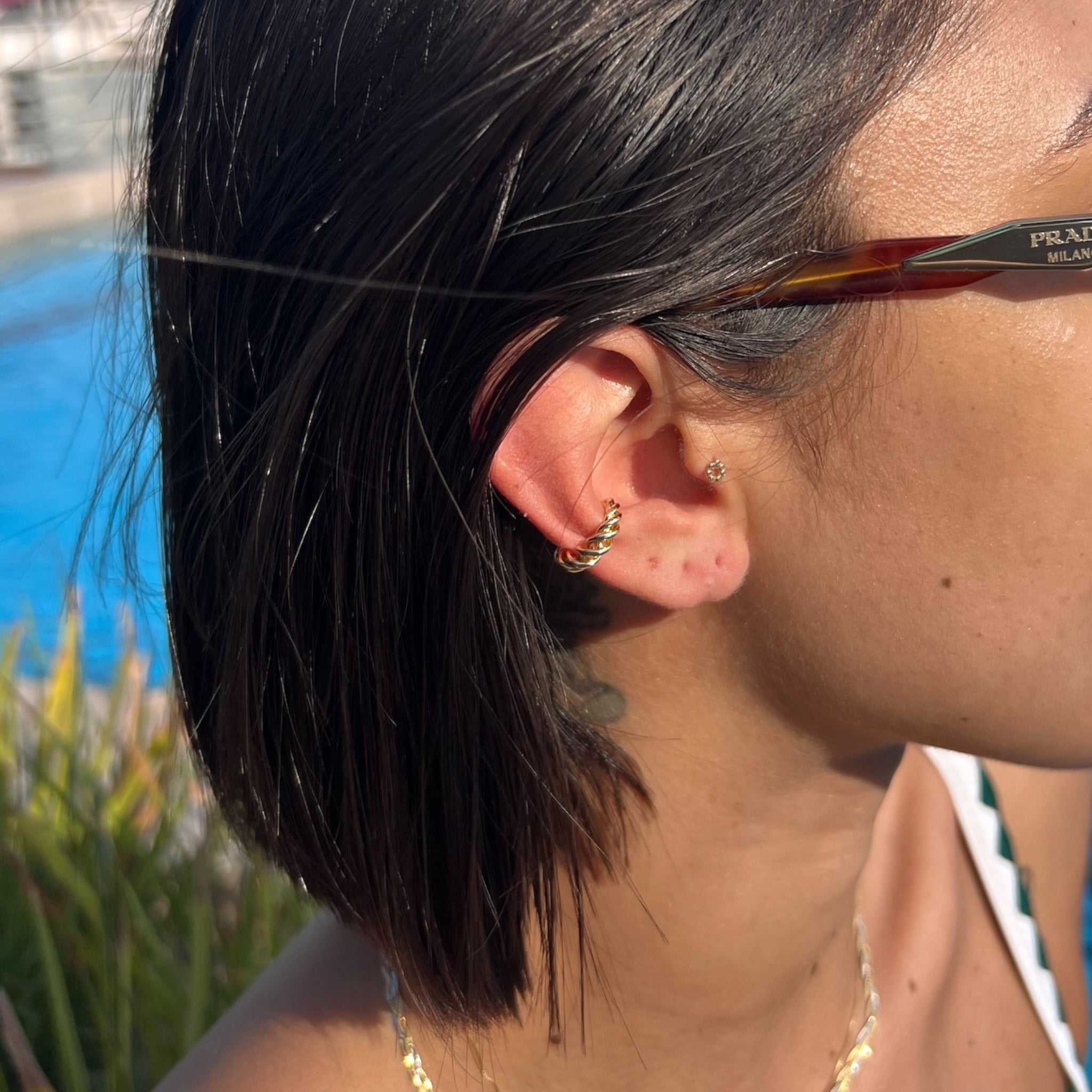 Ear cuff trenzado