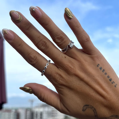 Anillo ojo turco con piedra azul