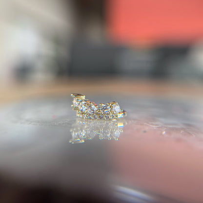 Ear cuff corona con zirconias