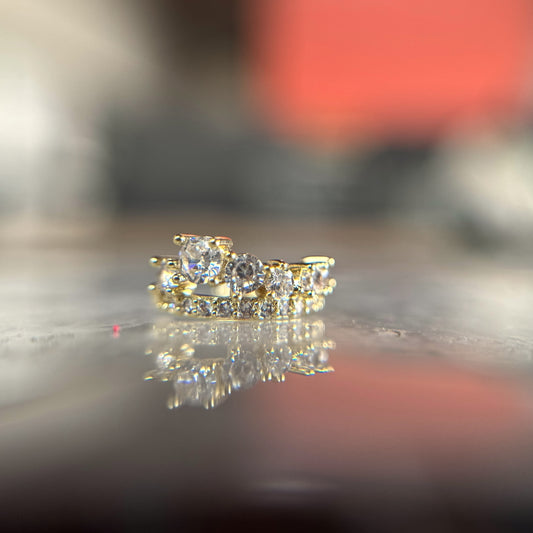 Ear cuff corona con zirconias