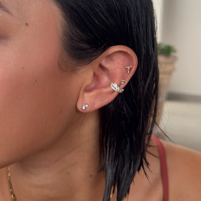 Ear cuff corona con zirconias