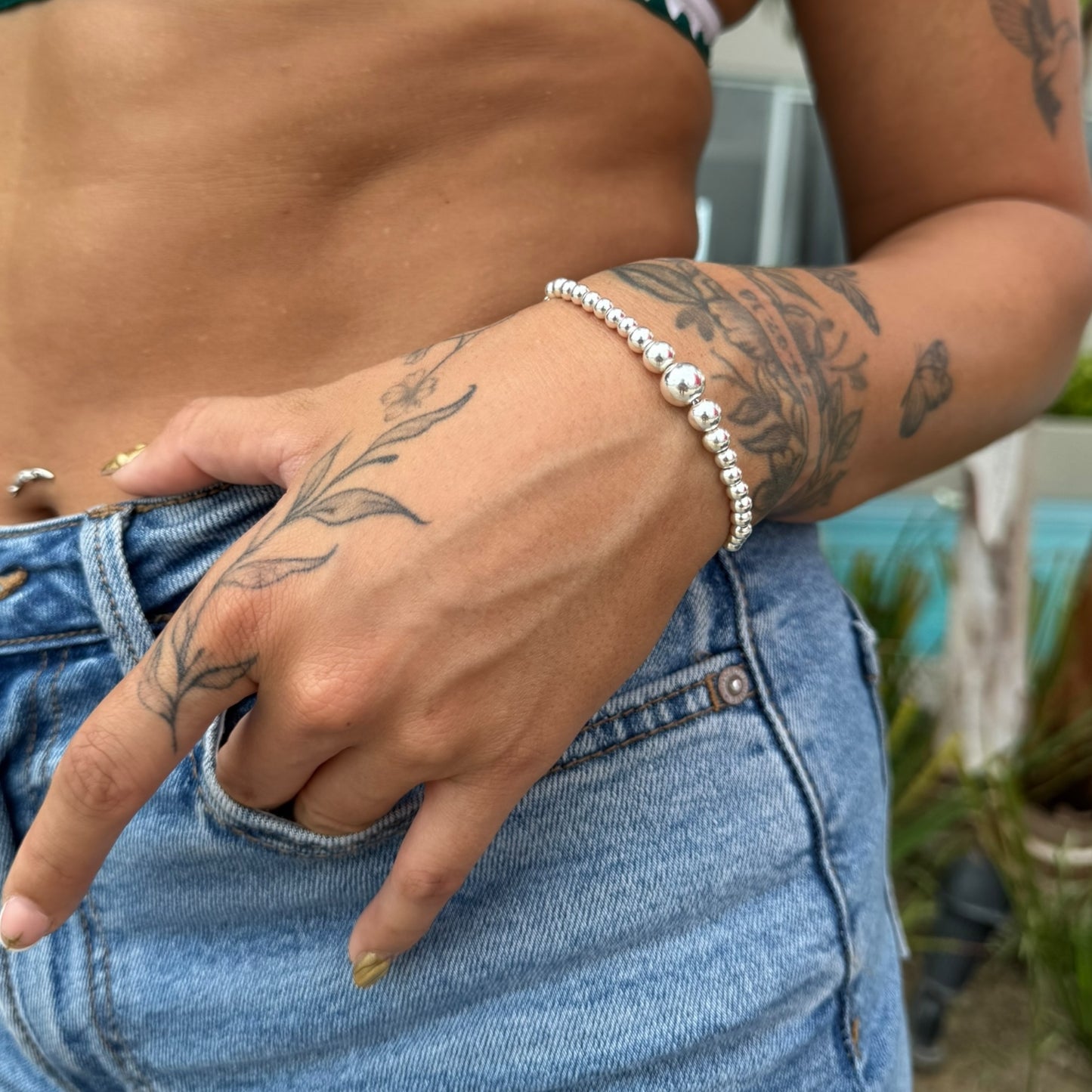 Pulsera ajustable de esferas