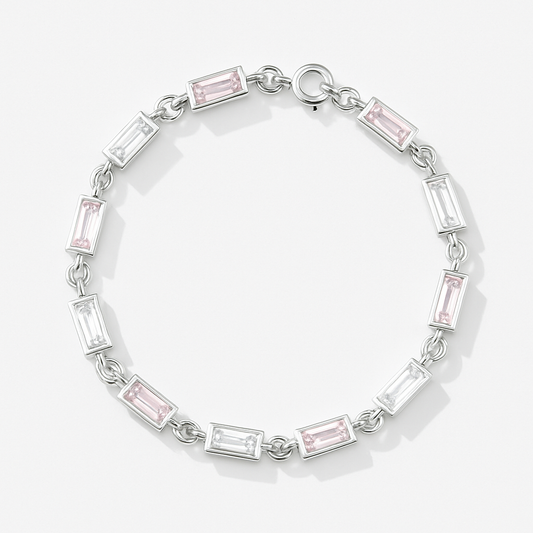 Pulsera rectangular con zirconias