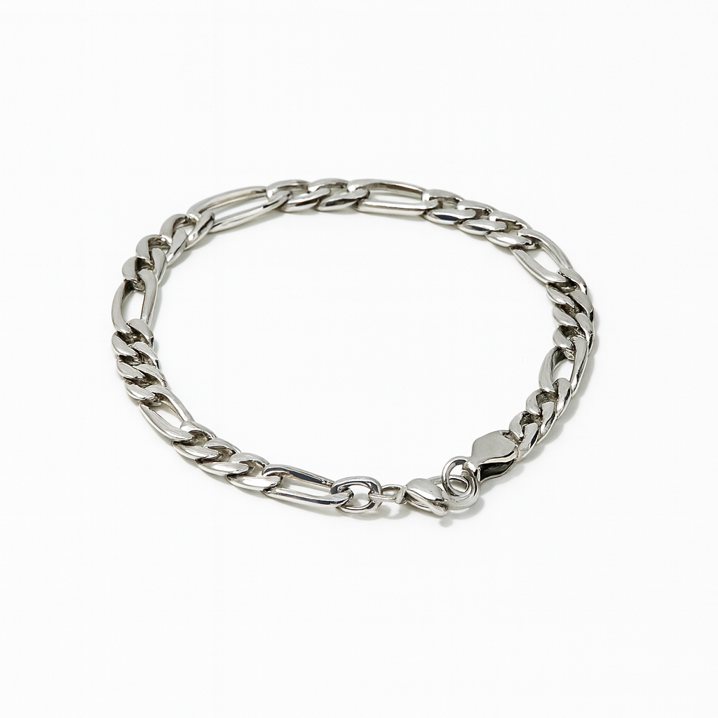 Pulsera figaro 3X1 diamantado
