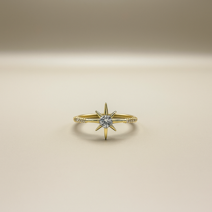 Ear cuff con estrella de 8 puntas