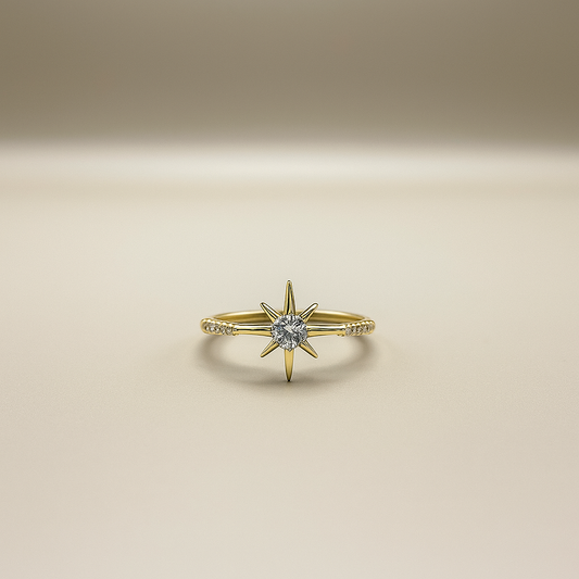 Ear cuff con estrella de 8 puntas