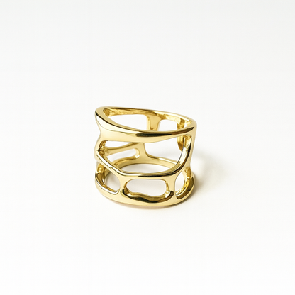 Anillo con diseño de coral