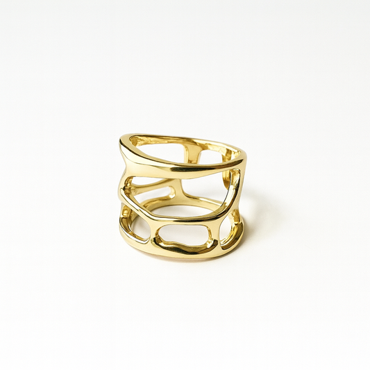 Anillo con diseño de coral